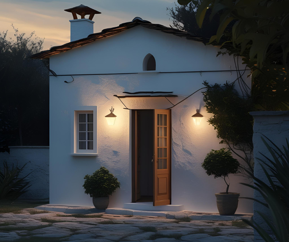 White cottage resembling homes in Perugia Italy from Amanda Knox case